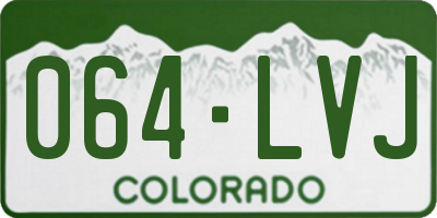CO license plate 064LVJ