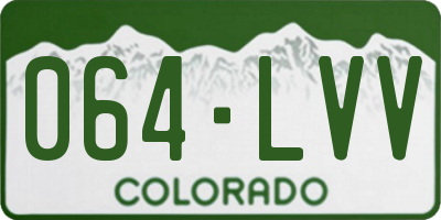 CO license plate 064LVV