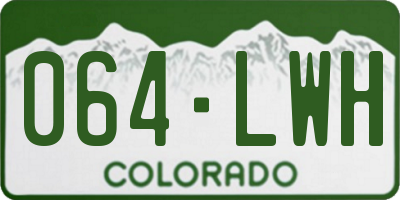 CO license plate 064LWH