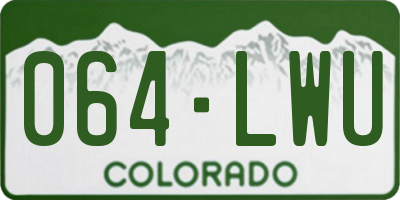 CO license plate 064LWU