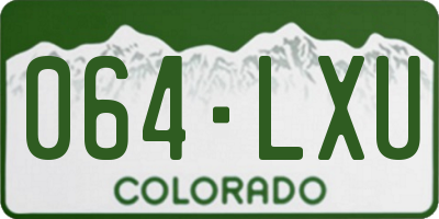 CO license plate 064LXU