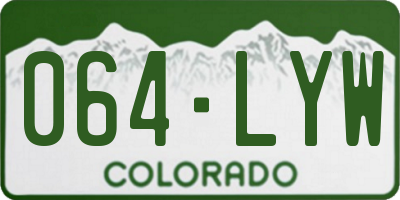 CO license plate 064LYW
