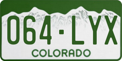 CO license plate 064LYX