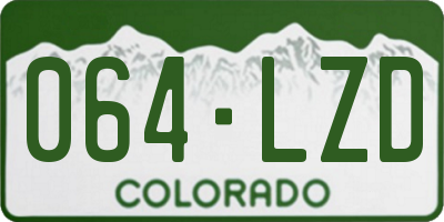 CO license plate 064LZD