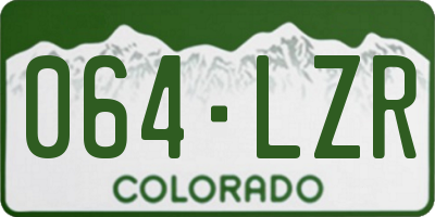 CO license plate 064LZR