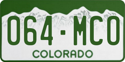 CO license plate 064MCO
