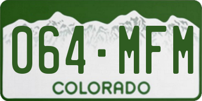 CO license plate 064MFM