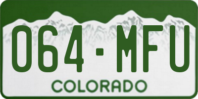 CO license plate 064MFU