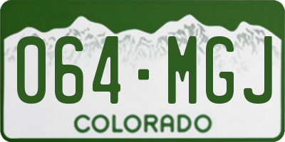 CO license plate 064MGJ