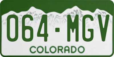 CO license plate 064MGV