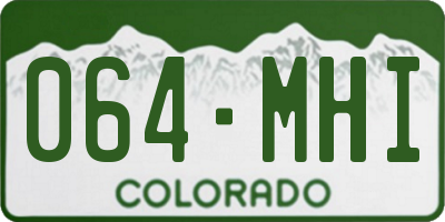CO license plate 064MHI