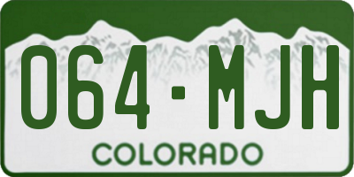 CO license plate 064MJH