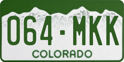 CO license plate 064MKK