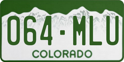 CO license plate 064MLU