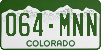 CO license plate 064MNN