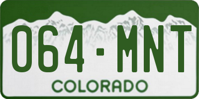 CO license plate 064MNT