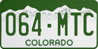 CO license plate 064MTC