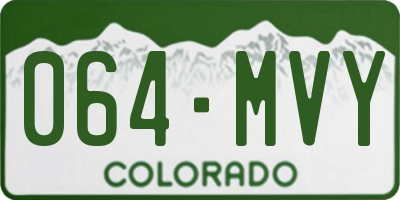 CO license plate 064MVY