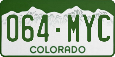 CO license plate 064MYC