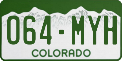 CO license plate 064MYH