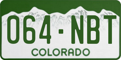 CO license plate 064NBT