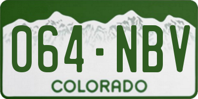 CO license plate 064NBV