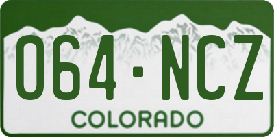 CO license plate 064NCZ