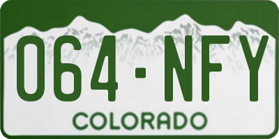 CO license plate 064NFY