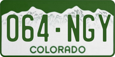CO license plate 064NGY