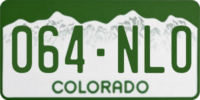 CO license plate 064NLO