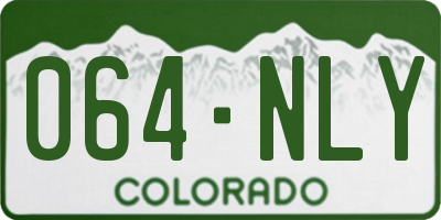 CO license plate 064NLY
