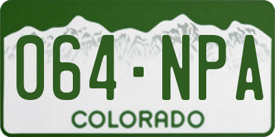 CO license plate 064NPA
