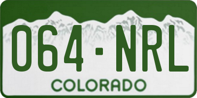 CO license plate 064NRL