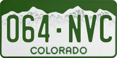 CO license plate 064NVC