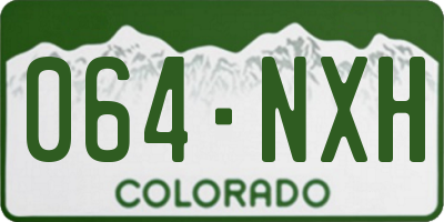 CO license plate 064NXH
