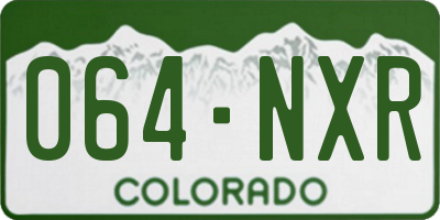 CO license plate 064NXR