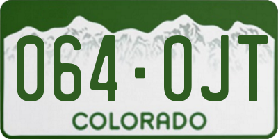 CO license plate 064OJT