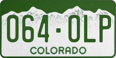 CO license plate 064OLP