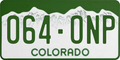 CO license plate 064ONP