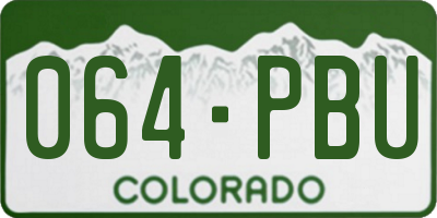 CO license plate 064PBU
