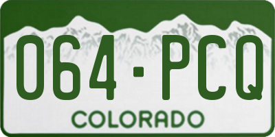 CO license plate 064PCQ