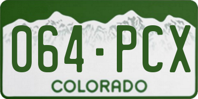 CO license plate 064PCX