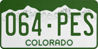 CO license plate 064PES
