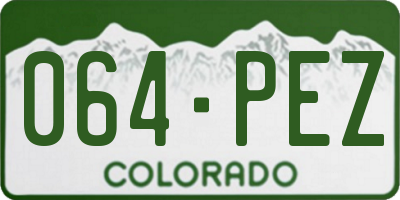 CO license plate 064PEZ
