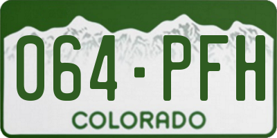 CO license plate 064PFH