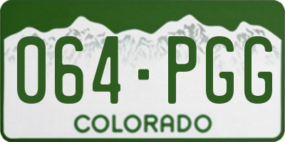 CO license plate 064PGG