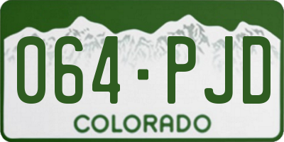 CO license plate 064PJD