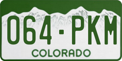 CO license plate 064PKM