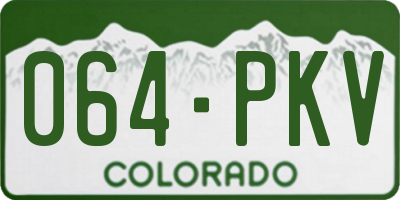 CO license plate 064PKV