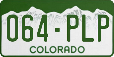 CO license plate 064PLP